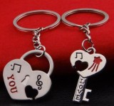 Cumpara ieftin Set Breloc Chei Cuplu / Indragostiti - LOVE YOU - Set 2 Buc - Model 3- Cheia Sol