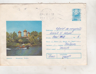 bnk ip Intreg postal 1975 - circulat - Manastirea Snagov foto