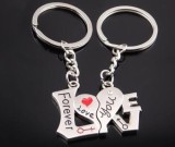 Cumpara ieftin Set Breloc Chei Pentru Cuplu / Indragostiti - LOVE YOU FOREVER - Set 2 Bucati