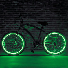 Kit luminos tuning si personalizare roti janta sau jante bicicleta 4 M Verde foto