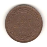 SV * Canada ONE CENT 1914 XF, America de Nord