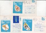 Bnk ip Lot 3 intreguri postale - circulate - JO Lake Placid, Dupa 1950