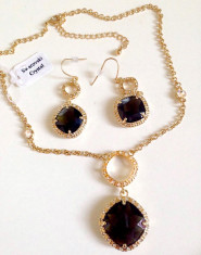 Set bijuterii dama-placat cu Aur 18k si cristale zirconiu -swarovski foto