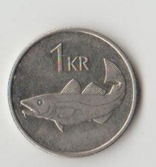 Moneda 1 krona 1989 - Islanda foto