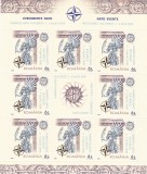 SUMMITUL NATO BUCURESTI 2008,MINISHEET ARGINTAT,NEUZAT.