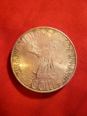 Moneda 500 lei 1941 Stefan cel Mare si Mihai I , argint , cal. apr.NC foto