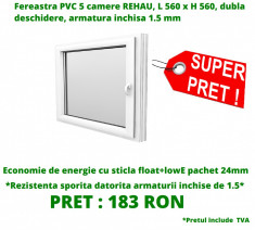 Fereastra PVC 5 camere REHAU foto