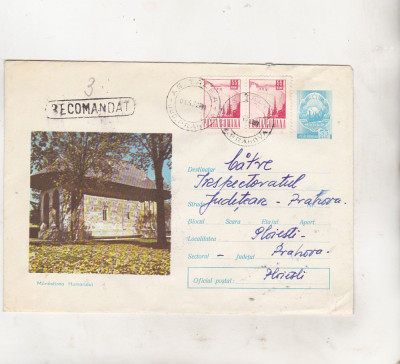 bnk ip Intreg postal 1971 - circulat - Manastirea Humorului foto