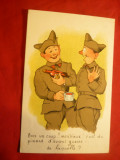 Ilustrata comica cu soldati francezi , 1940 Franta