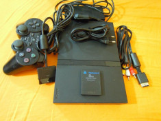 Consola Playstation, PS2, slim + card 8mb + joc masini. foto