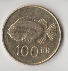 Moneda 100 kronur 2007 - Islanda foto