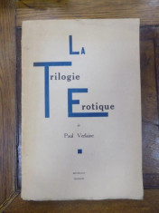 La Trilogie Erotique, Paul Verlaine, Bruxelles 1931 foto