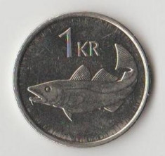 Moneda 1 krona 1996 - Islanda foto