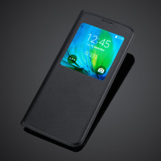 Husa piele neagra Samsung Galaxy S8 Plus foto