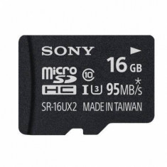 Card Sony microSDHC 16GB - card memorie UHS-I, U3, 95 MB/s + adaptor SD foto