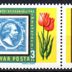 UNGARIA 1977, Flora, Expo filatelica Amphilex, MNH, serie neuzata