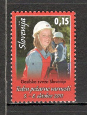 Slovenia.2011 Timbre de binefacere-Saptamina pompierilor MS.819 foto