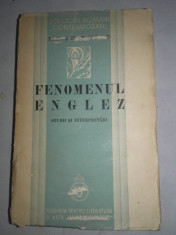 DRAGOS PROTOPOPESCU (dedicatie/ semnatura) FENOMENUL ENGLEZ, 1936 foto