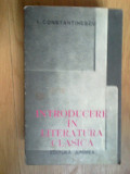 Z1 Introducere In Literatura Clasica - I. Constantinescu