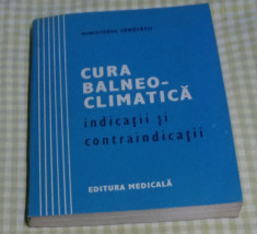Cura balneo-climatica, Editura Medicala, 1986, 358 pagini foto