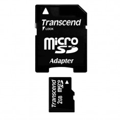 Card Transcend microSD 2GB cu adaptor SD foto