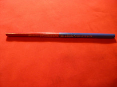 Creion bicolor rosu-albastru marca Hardmuth Mephisto -fabricat Cehoslovacia foto