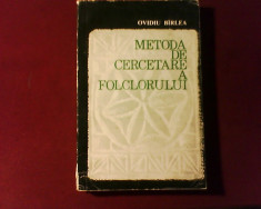 Ovidiu Birlea Metoda de cercetare a folclorului, ed. princeps foto