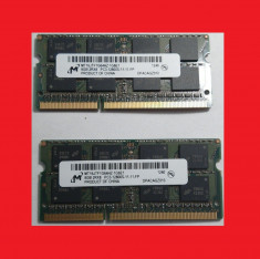 Memorii RAM DDR3 kit 16GB 2 x 8GB Micron 2RX8 PC3 12800 la 1600Mhz 11-11 laptop foto