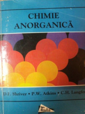 CHIMIE ANORGANICA de D.F. SHRIVER , PW. ATKINS , C.H. LANGFORD , 1998 foto