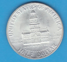 (1) MONEDA DIN ARGINT SUA - HALF DOLLAR 1976, LIT. S, 200 ANI DE INDEPENDENTA foto