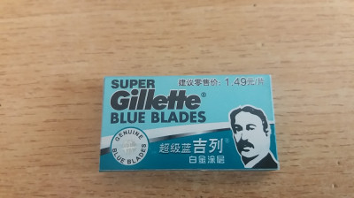 VECHI SET LAME RAS - GILLETTE - BLUE BLADES - PIESA DE COLECTIE foto