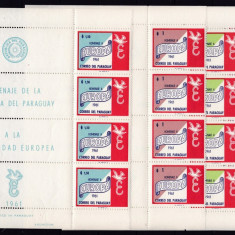 Paraguay 1961 Europa MI 986-992 4 serii cu vign. dif. MNH w44 Mich = 220