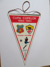 Fanion Steaua-A.S.Roma,3 octombrie 1984 Cupa Cupelor foto