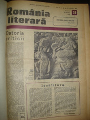 8 numere revista Romania literara - 1973-74, legate in album foto