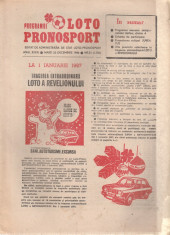 Programul Loto Pronosport nr. 51/1986 foto