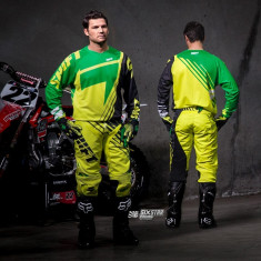 MXE Pantaloni motocross Shift Faction Satellite culoare verde/galben Cod Produs: 07239-287 foto