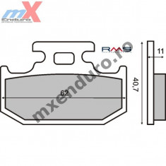 MXE Placute frana spate sinter Kawasaki/Suzuki/Yamaha Cod Produs: 225101182RM foto