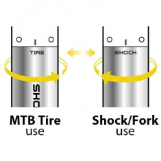 Pompa de mana duala Suspensie/roti Topeak Shock &amp;#039;n Roll, TSNR-1PB Cod:TPK-40903 foto