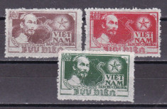 Vietnam 1951 personalitati HO Si MIN MI 4-6 MNH w44 Michel = 90 foto