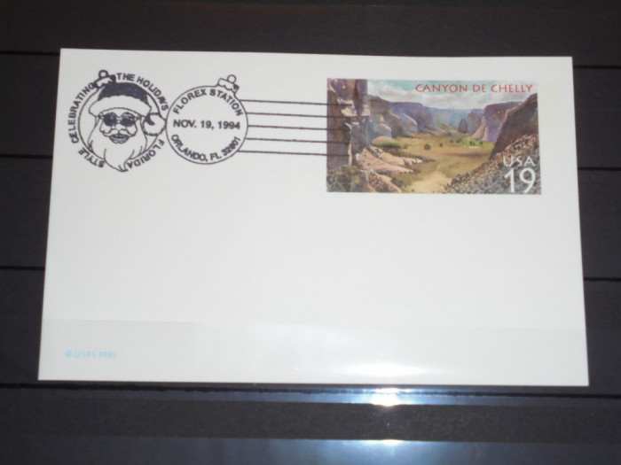 FDC- USA- STYLE CELEBRATING THE HOLIDAYS,FLORIDA,TIMBRU DE 19$ CANYON DE CHELLY