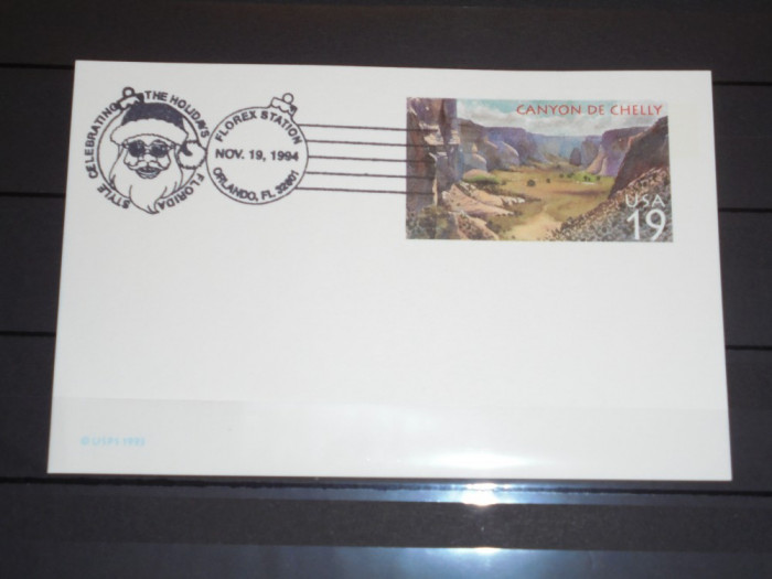 FDC- USA- STYLE CELEBRATING THE HOLIDAYS,FLORIDA,TIMBRU DE 19$ CANYON DE CHELLY