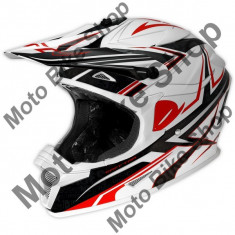 MBS Casca motocross Ufo Spectra Boost, alb/negru/rosu, M, Cod Produs: HE106M foto