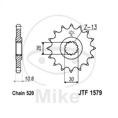 MBS Pinion fata 520 Z16 Yamaha YZF-R1 1000, Cod Produs: 7261621MA foto