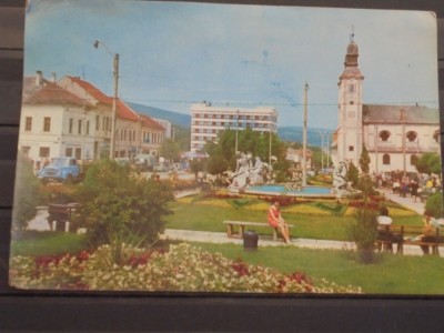 R.S.R. - ODORHEIUL SECUIESC - VEDERE DIN CENTRUL ORASULUI - CIRCULATA,TIMBRATA. foto