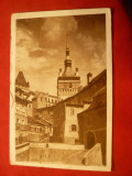 Ilustrata Sighisoara- Vedere 1945 , ed. M.C.Florescu, Circulata, Printata