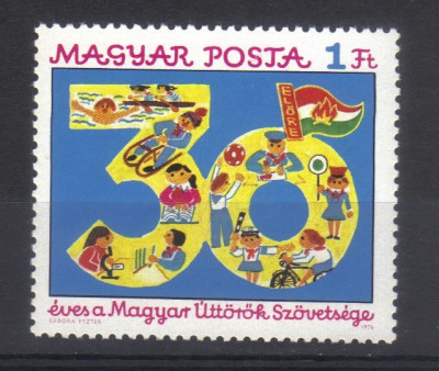 UNGARIA 1976, Aniv. - 30 de ani - Organizatia de pioneri, MNH, serie neuzata foto