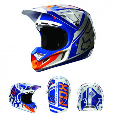MXE Casca motocross carbon Fox V4 Intake culoare albastru/alb Cod Produs: 07115025LAU foto