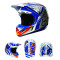 MXE Casca motocross carbon Fox V4 Intake culoare albastru/alb Cod Produs: 07115025LAU