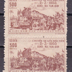 Vietnam 1956 trenuri MI 34 pereche MNH w44 Michel = 120