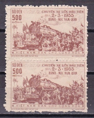 Vietnam 1956 trenuri MI 34 pereche MNH w44 Michel = 120 foto